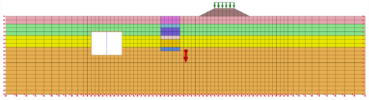 盛土施工後の2次元モデル図